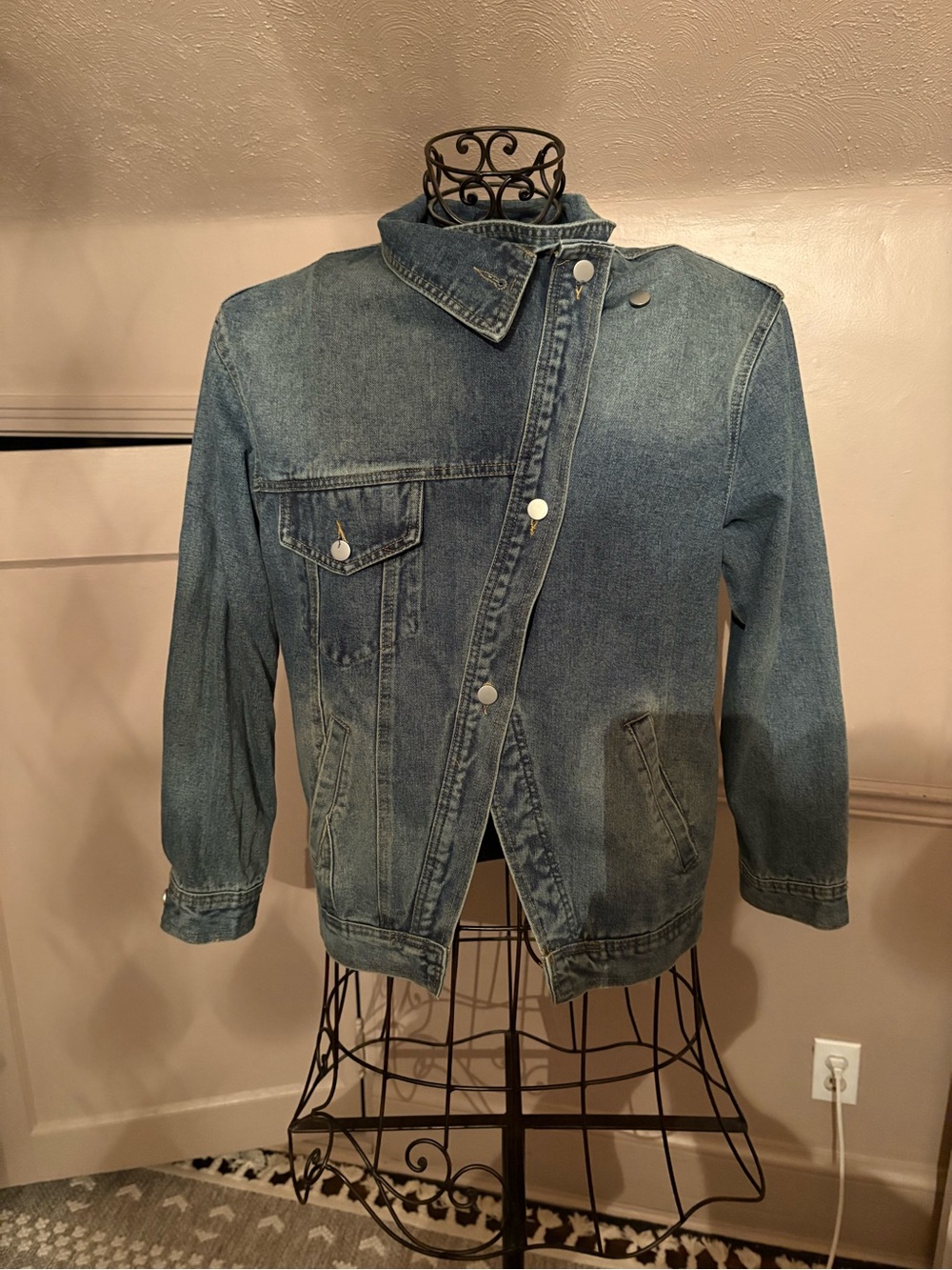 Classic Blue Denim Jacket for Kids - Casual Button-Front Coat
